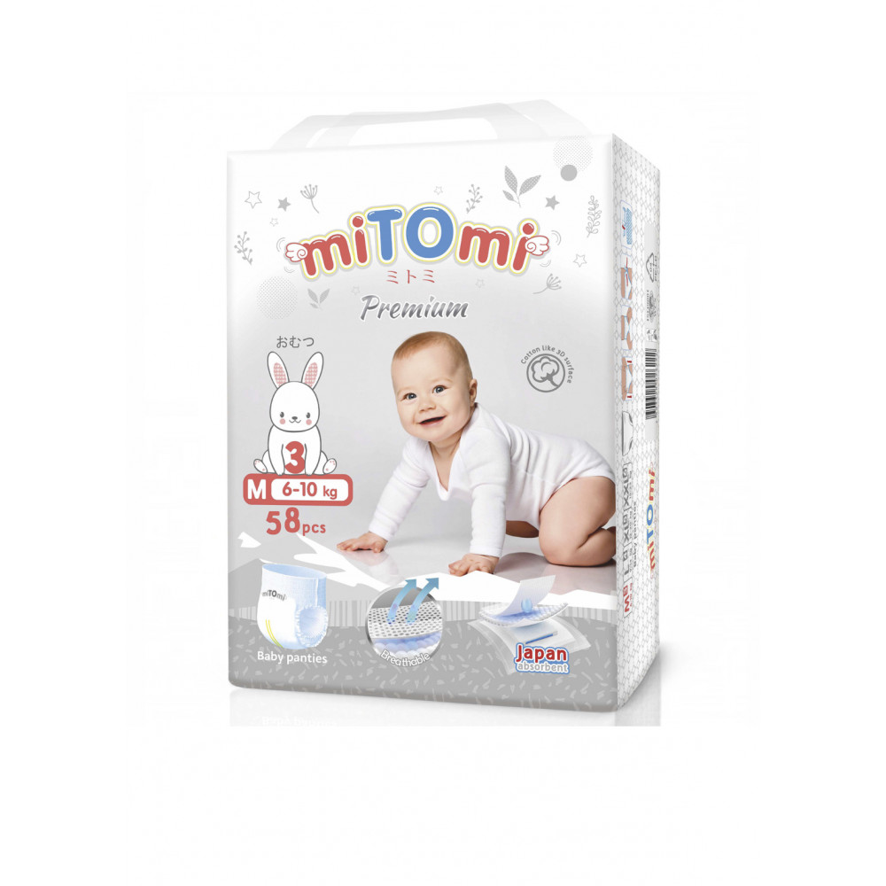 miTOmi трусики 58 шт ( размер 6-11 кг)