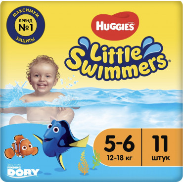 Huggies трусики для плавания 12-17 кг 11 шт 