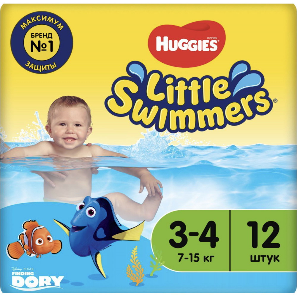 Huggies Трусики для плавания 3-8 кг 12 шт 